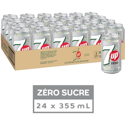 7 UP Soda zéro tray 24x355.0 ml, 0,15 $/100ml
