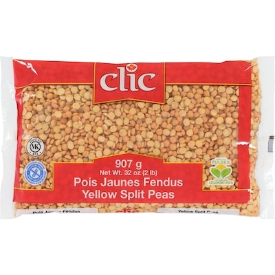 Clic Split Peas, Yellow 907 g, $0.25/100g