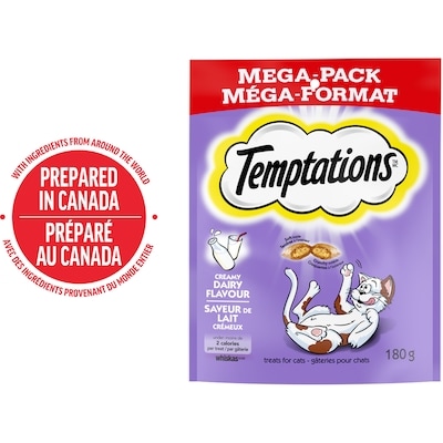 Temptations Creamy Dairy Flavour Adult Cat Treats 180 g, $1.94/100g