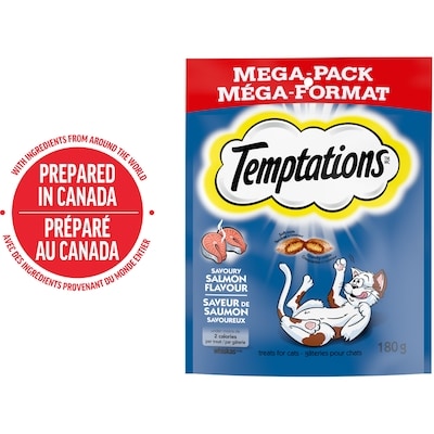 Temptations Gâteries pour chats adultes saveur de saumon savoureux 180 g, 1,67 $/100g