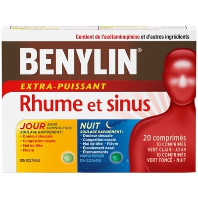 Benylin Rhume et sinus Jour Nuit 24 h 20 ea, 0,45 $/1ch