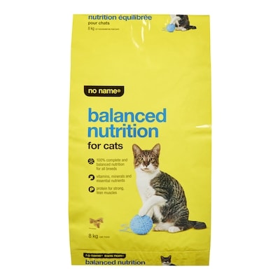 No Name Balanced Nutrition Dry Cat Food 8 kg, $0.30/100g
