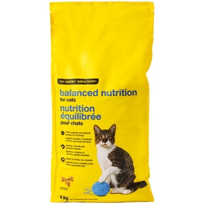 Sans Nom Nourriture sèche pour chats, formule équilibrée 8 kg, 0,26 $/100g