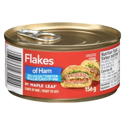 Maple Leaf Flakes of Ham, Less Salt by Maple Leaf 156 g, $1.12/100g