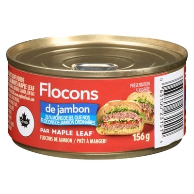 Maple Leaf Flocons de jambon, à teneur réduite en sel Maple Leaf 156 g, 2,43 $/100g