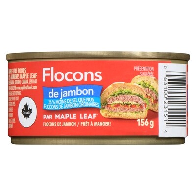 Flocons de jambon, à teneur réduite en sel
