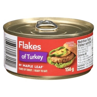 Maple Leaf Flakes of Turkey by Maple Leaf 156 g, $1.12/100g