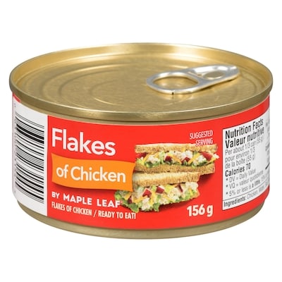 Maple Leaf Flakes of Chicken by Maple Leaf 156 g, $1.28/100g