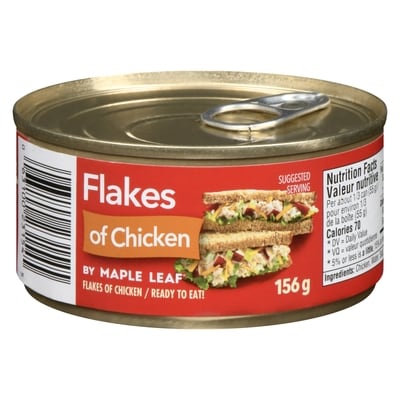 Maple Leaf Flakes of Chicken by Maple Leaf 156 g, $2.75/100g