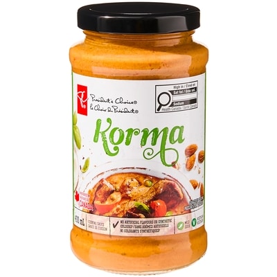 President's Choice Korma Cooking Sauce 400 ml, $1.50/100ml
