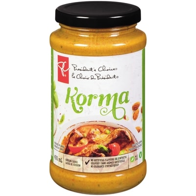 le Choix du Président Sauce de cuisson korma 400 ml, 1,50 $/100ml