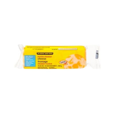 Sans Nom Fromage cheddar marbré léger 200 g, 1,50 $/100g