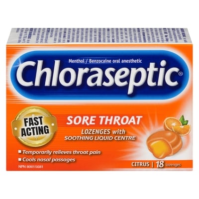 Chloraseptic Sore Throat Lozenges, Citrus 18 ea, $0.31/1ea