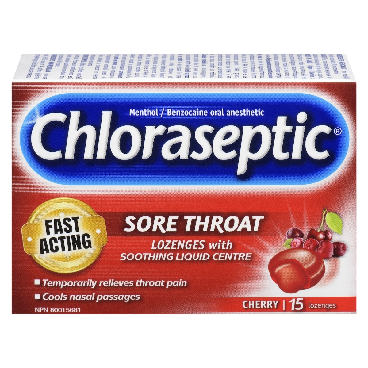 Chloraseptic Sore Throat Lozenges, Cherry 15 ea, $0.40/1ea