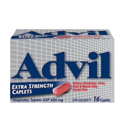 Advil Extra Fort (Caplets) 16 ea, 0,62 $/1ch