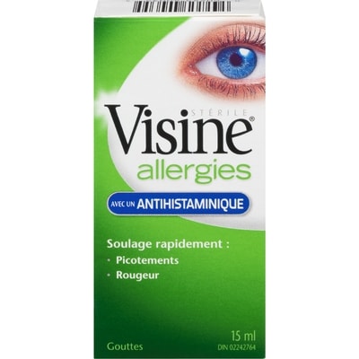 Visine Gouttes ophtalmiques allergies Plus avec un antihistaminique 15 ml, 76,60 $/100ml