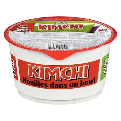 Mr Noodles Nouilles au kimchi dans un bol 86 g, 1,74 $/100g