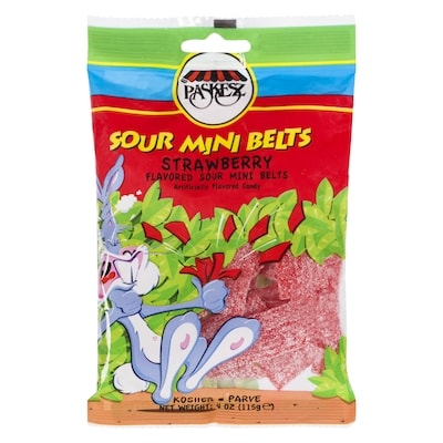 Paskesz Kosher Candy, Strawberry Mini Belts 115 g, $4.78/100g