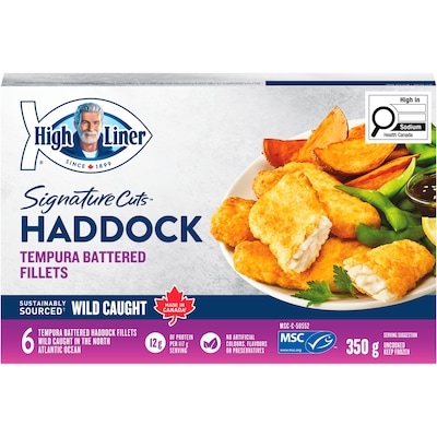 High Liner Signature Cuts Tempura Battered Haddock 350 g, $3.14/100g