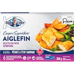 High Liner Coupes Signature Filets D’aiglefin En Pâte Tempura 350 g, 3,14 $/100g
