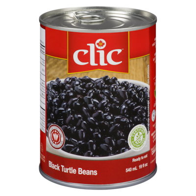Clic Black Turtle Beans 540 ml, $0.37/100ml