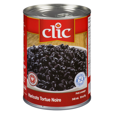 Clic Haricots noirs 540 ml, 0,37 $/100ml