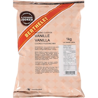 Berthelet Poudre à tarte à la vanille 1 kg, 1,40 $/100g