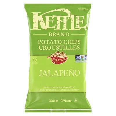 Kettle Chips, Jalapeno      220 g, $1.95/100g