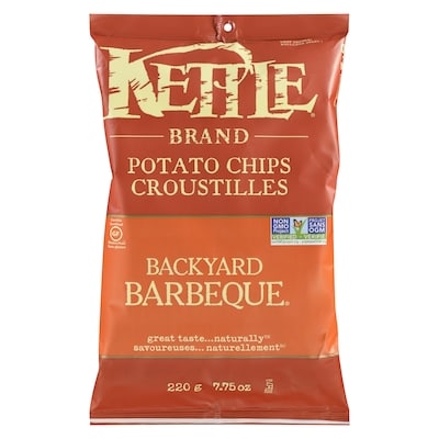 Kettle Potato Chips, Backyard Barbeque 220 g, $1.95/100g