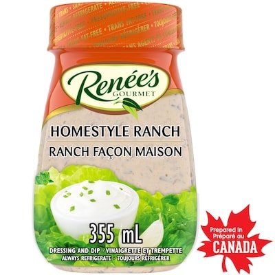 Renée’s Gourmet Vinaigrette ranch façon maison 355 ml, 1,83 $/100ml