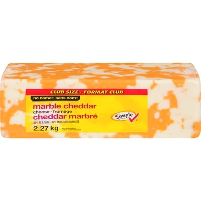 Sans Nom Fromage cheddar marbré 2.27 kg, 1,67 $/100g