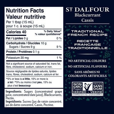 St. Dalfour Tartinade au cassis 225 ml, 2,67 $/100ml