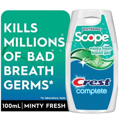Crest Complete Whitening + Scope Minty Fresh Liquid Gel 100 ml, $3.50/100ml
