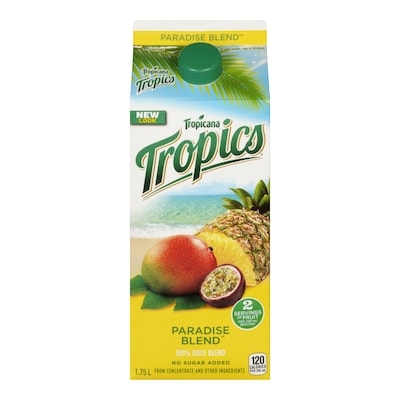 Tropicana Tropics Paradise Blend 1.75 l, $0.29/100ml
