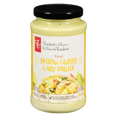 le Choix du Président Sauce de cuisson au cari jaune thaï 400 ml, 1,50 $/100ml