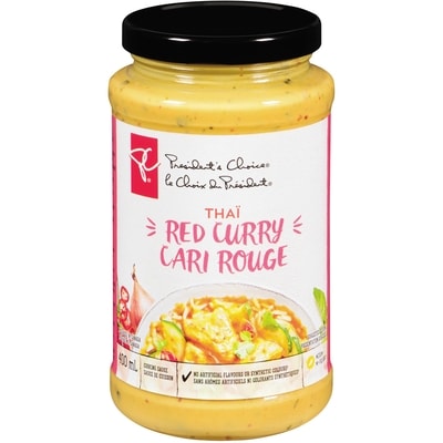 le Choix du Président Sauce de cuisson au cari rouge thaï 400 ml, 1,50 $/100ml