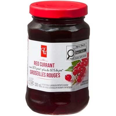 President's Choice Over 50% Juice Jelly, Red Currant 250 ml, $1.80/100ml