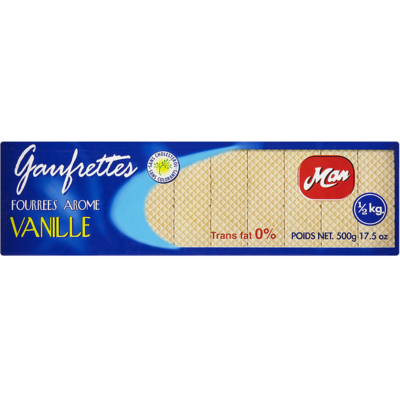 Homme Gaufrettes à saveur de vanille casher 500 g, 1,00 $/100g