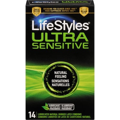 Lifestyles Condoms Ultra Sensitive 14 ea, 0,54 $/1ch