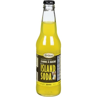 Grace Boisson à l’ananas Island Soda 355 ml, 0,36 $/100ml