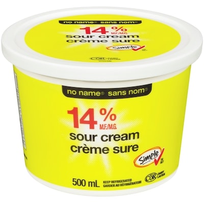 Sans Nom Crème sure 14 % 500 ml, 0,66 $/100ml