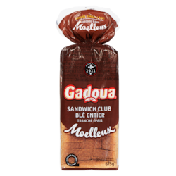 Gadoua Pain de ménage 100 % blé entier authentique tranché épais 675 g, 0,57 $/100g