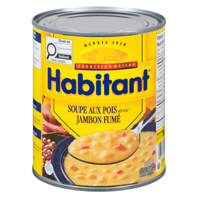 Habitant Soupe aux pois avec jambon fumé 796 ml, 0,31 $/100ml