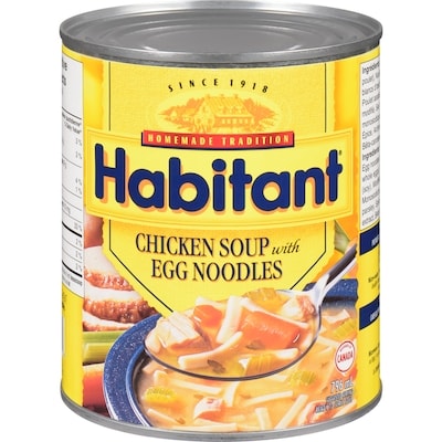 Habitant Chicken Soup with Egg Noodles 796 ml, $0.45/100ml