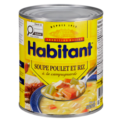 Habitant Soupe poulet et riz à la campagnarde 796 ml, 0,41 $/100ml