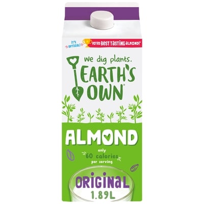 Earth's Own Original Almond Milk Alternative 1.89 l, $0.16/100ml
