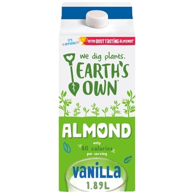 Earth's Own Vanilla Almond Milk Alternative 1.89 l, $0.16/100ml