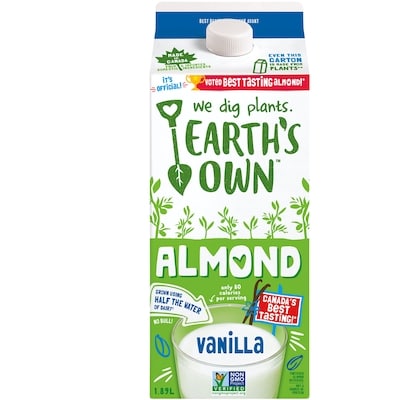 Earth's Own Almond Beverage, Vanilla 1.89 l, $0.24/100ml