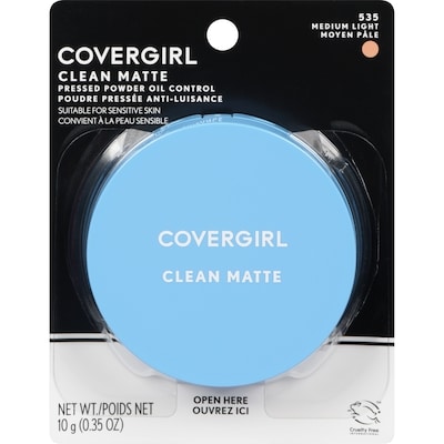 CoverGirl Poudre pressée Clean, anti-luisance, moyen pâle 10 g, 1,20 $/1ch