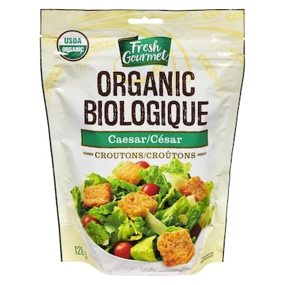 Fresh Gourmet Organic Croutons, Caesar 128 g, $3.90/100g